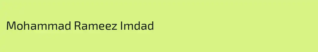 Mohammad Rameez Imdad